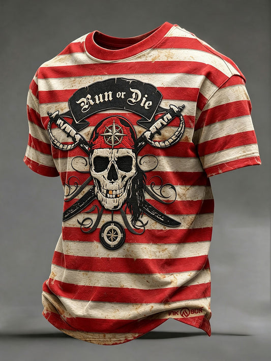 Men's pirate striped T-shirts