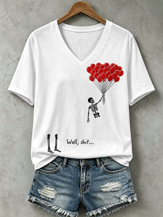 Women's Well Shit Skull T-Shirt
