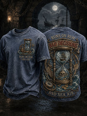Men's "Runs On Rum Bad Decisions And Sea Air" T-shirts