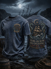 Men's "Runs On Rum Bad Decisions And Sea Air" T-shirts
