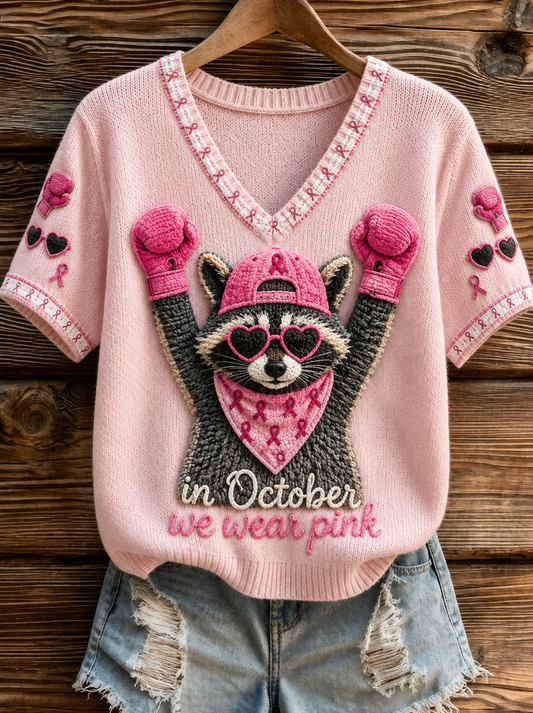 Women's in october we wear pink T-shirt