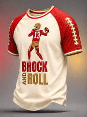 Men's Purdy No.13 Brock & Roll Football Gameday Gift For Football Fans Casual Tee