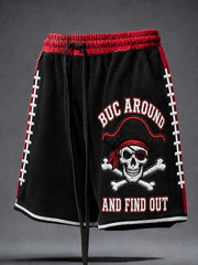 Men's Football Fan Print Causal Shorts