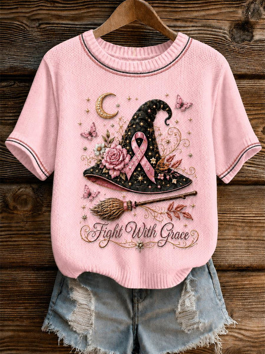 Women's Breast Cancer Awareness Magic Hat Short-Sleeve T-Shirt