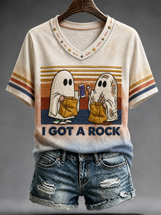 Women's I got a rock Printed short-sleeved T-shirt