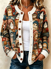 Women's Funny Cute Cat Cardigan