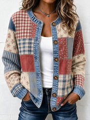 Women's Vintage Patchwork Art Cardigan