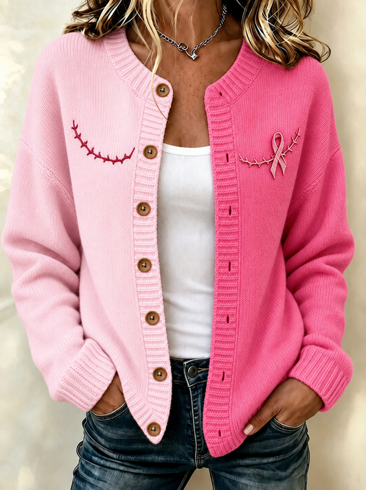 women's Breast Cancer Cardigan