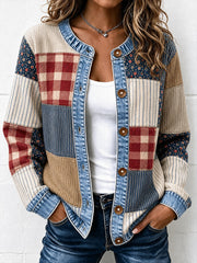 Women's Vintage Patchwork Art Cardigan