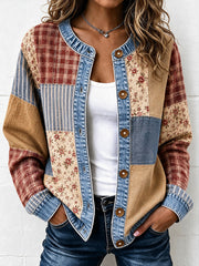 Women's Vintage Patchwork Art Cardigan
