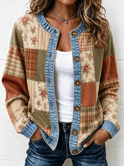 Women's Vintage Patchwork Art Cardigan