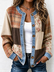 Women's Vintage Patchwork Art Cardigan