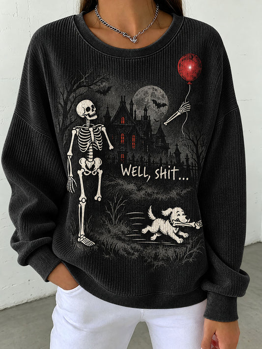 Women's Funny Skeleton Sweatshirt