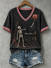 Women's Funny Skeleton T-Shirt
