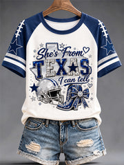 Women's Football Gameday Gift For Football Fans Casual Tee