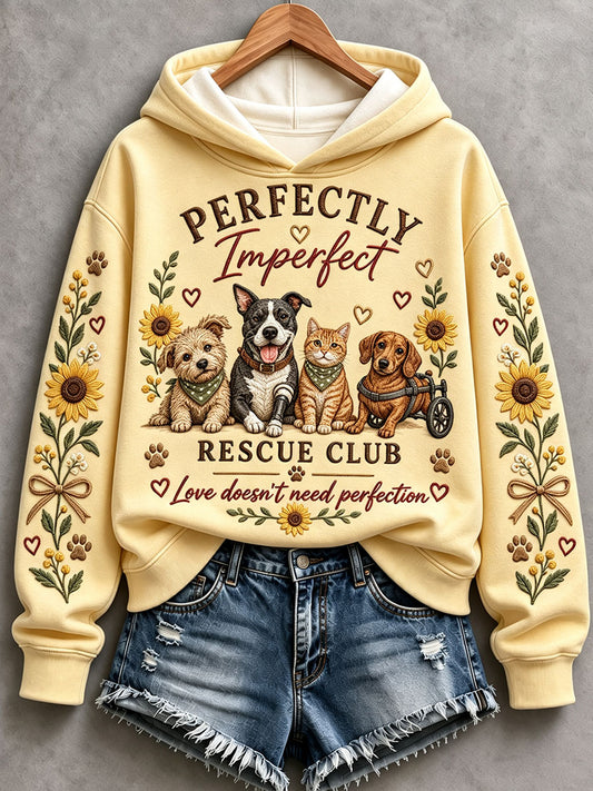 Women's Adopt a Dog Month Pet Lover Print Sweatshirt