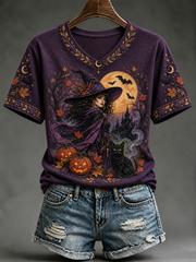 Women's Halloween Witch Short-sleeved T-shirt