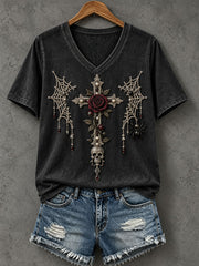 Women's Gothic Cross T-Shirt