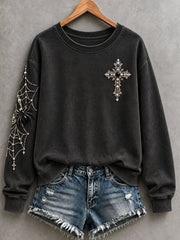 Women's Gothic Cross Sweatshirt