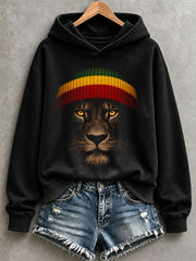 Women's Reggae Lion Print Hoodie