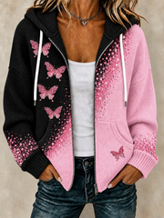 Women's Breast Cancer Knitted Coat