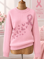 Women's Breast Cancer Long-sleeved Sweater