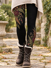 Women's Fall/Winter Floral Art Printed Leggings