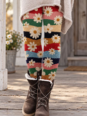 Women's Fall/Winter Floral Art Printed Leggings