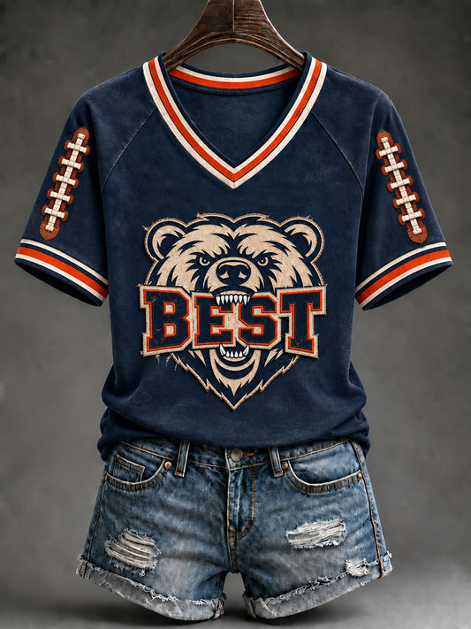 Women's Football Gameday Gift For Football Fans Short Sleeve T-shirt