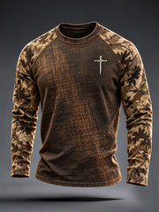 Men's Faith Cross Camo Art Sweatshirt