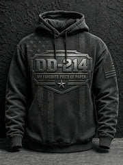 Men's DD-214 US Veterans Print Hoodie
