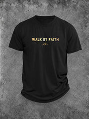 Men's Christian Walk by Faith  Short Sleeve T-shirt