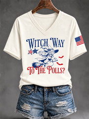 Women's VOTE Print Short Sleeve Casual T-shirt