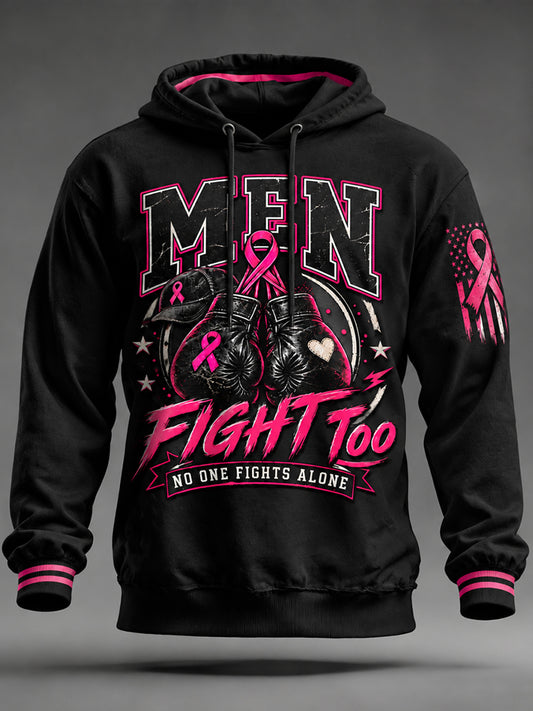 Men's Breast Cancer Awareness Real Men Wear Pink Hoodie