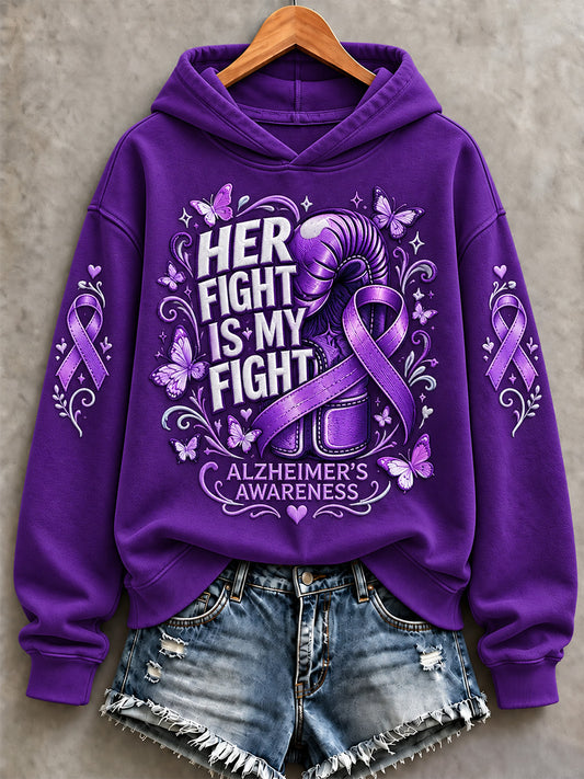 Women's Alzheimer's Awareness Support Print Sweatshirt