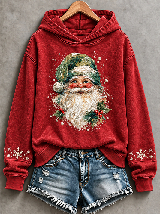 Women's Vintage Santa Claus Regular Sweatshirt