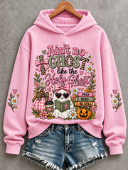 Women's Ain't No Ghost Like The Holy Ghost Christian Halloween Print Casual Hoodie