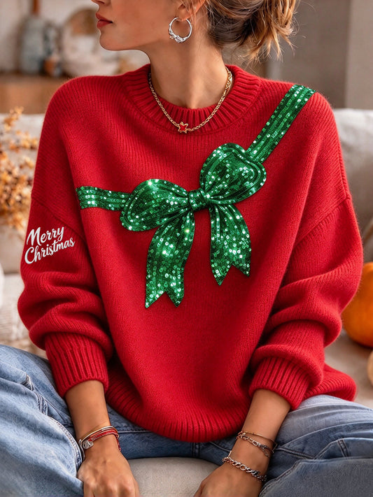 Women's Christmas Crew Neck Sweater