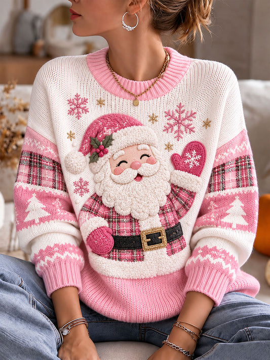 Women's Funny Santa Cozy Knit Sweater