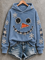 Women's Christmas Snowman Art Hoodie