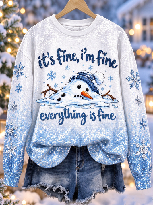Women's Fun Christmas printed Regular Sweatshirt
