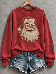 Women's Santa Claus Print Casual Sweatshirt
