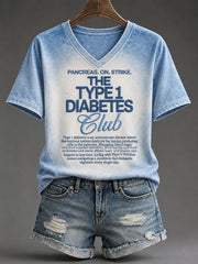 Women'S Diabetes Awareness Print T-shirt