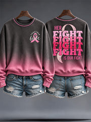 Women's Breast Cancer Awareness Art Printed Sweatshirt