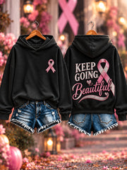 Women's Breast Cancer Print Sweatshirt