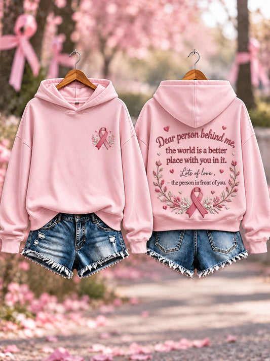 Women's Breast Cancer Print Sweatshirt