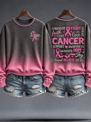Women's Breast Cancer Awareness Art Printed Sweatshirt