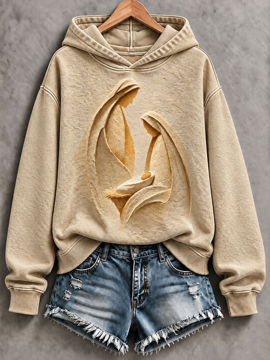 Women's Nativity Print Regular Sweatshirt