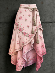 Women's Breast Cancer Awareness Floral Skirts