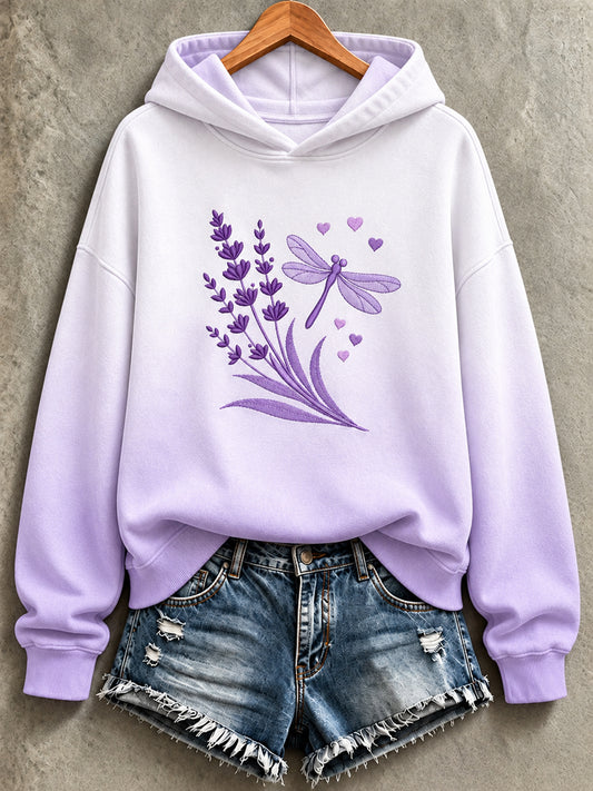Women's Purple Art Print Sweatshirt